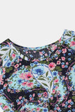 Girls 100% impoted All Over Flower Printed Soft Cotton Frock