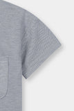 Kids 100% Imported Soft Lycra Cotton Grey T-Shirt