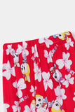 Girls 100% Imported Linen Cotton Frill Sleeves Printed Suit