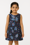 Girls 100% impoted All Over Flower Printed Soft Cotton Frock