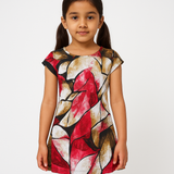 Girls100% imported All Over Printed Soft Cotton Multi Color Frock